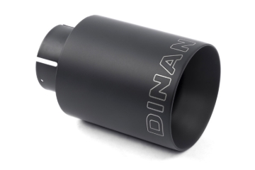 Picture of Dinan Double-Walled 4in Clamp-On Exhaust Tip - Black - 4in Outlet / 2.75in Inlet