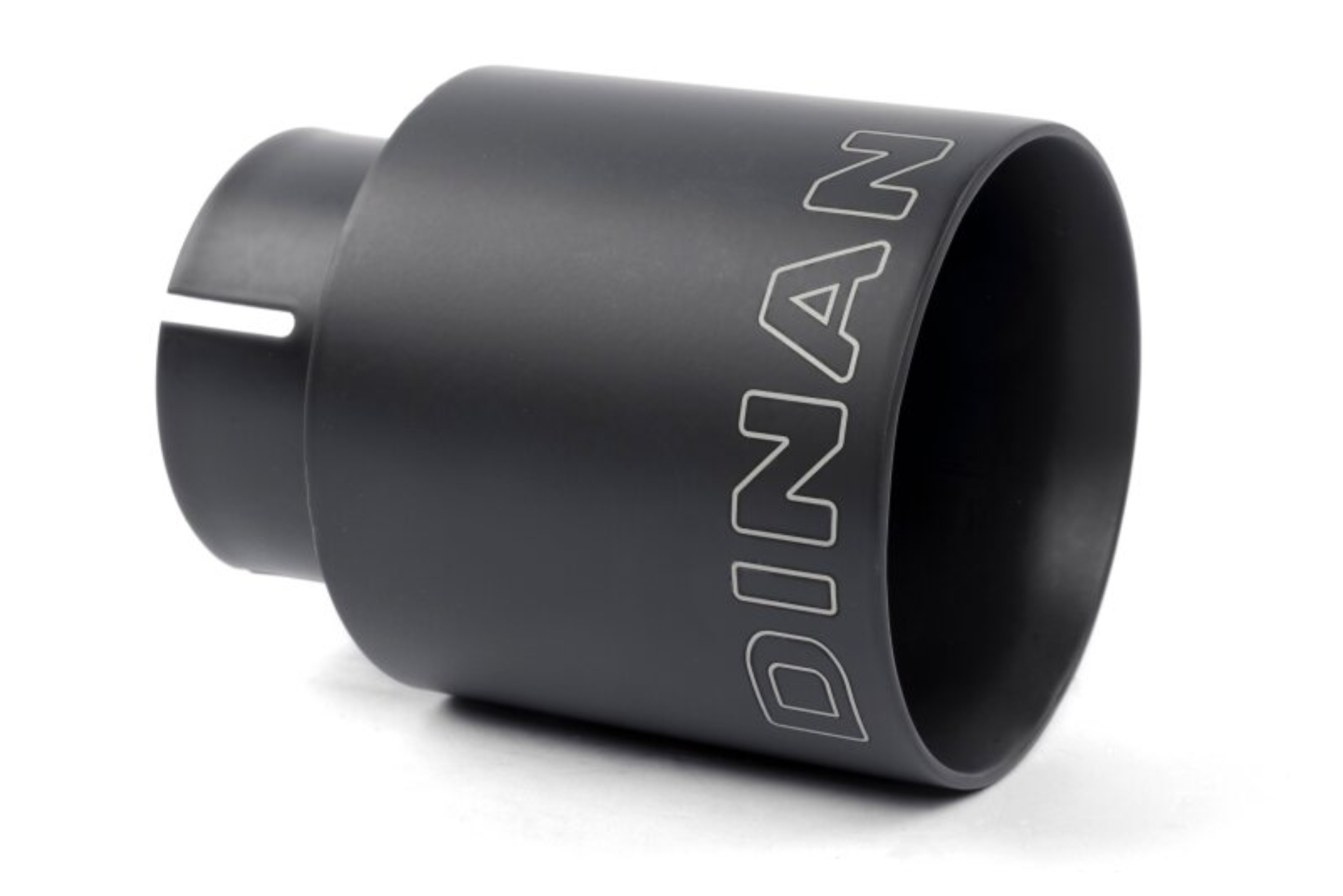 Picture of Dinan Double-Walled 4in Clamp-On Exhaust Tip - Black - 4in Outlet / 3in Inlet