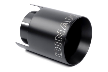 Picture of Dinan Double-Walled 4.5in Clamp-On Exhaust Tip - Black - 4.5in Outlet / 3.25in Inlet