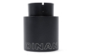 Picture of Dinan Double-Walled 4in Clamp-On Exhaust Tip - Black - 4in Outlet / 3in Inlet