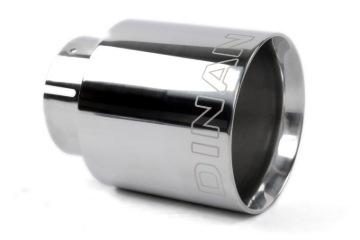Picture of Dinan Double-Walled 4in Clamp-On Exhaust Tip - Polished - 4in Outlet / 2.75in Inlet