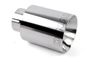 Picture of Dinan Double-Walled 4in Clamp-On Exhaust Tip - Polished - 4in Outlet / 2.5in Inlet