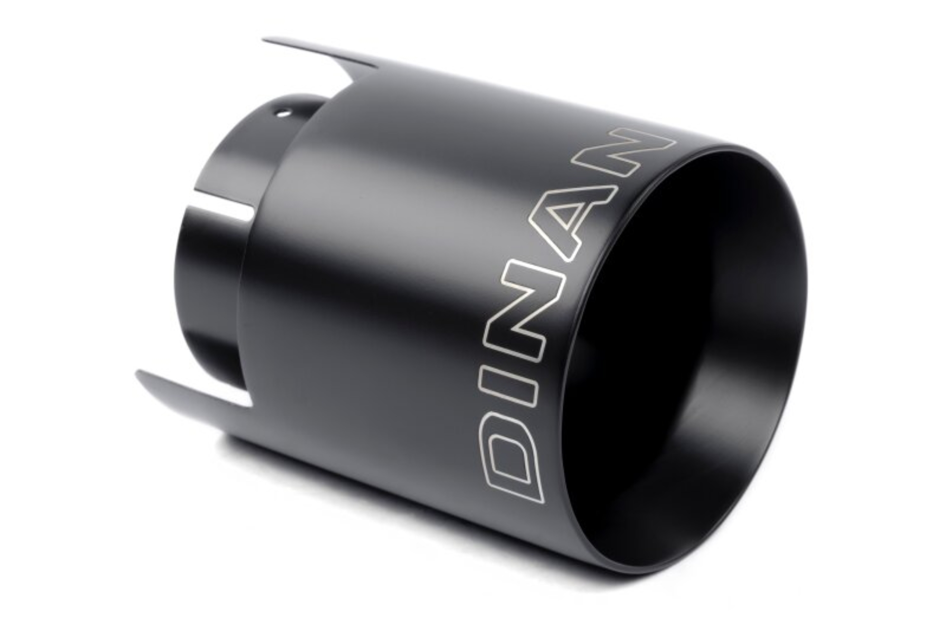 Picture of Dinan Double-Walled 4.5in Clamp-On Exhaust Tip - Black - 4.5in Outlet / 3.25in Inlet
