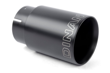 Picture of Dinan Double-Walled 4in Clamp-On Exhaust Tip - Black - 4in Outlet / 3.25in Inlet