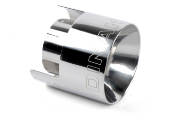 Picture of Dinan Double-Walled 4.5in Clamp-On Exhaust Tip - Polished - 4.5in Outlet / 3in Inlet