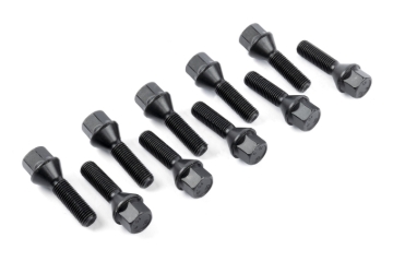 Picture of Dinan Lug Bolts - Cone Seat - M12x1.5 - 50mm - Black (Set of 10)