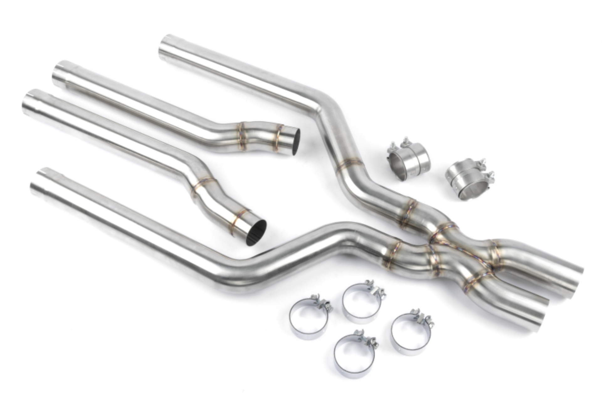 Picture of Dinan 20-23 BMW X5 M/X6 M (F95/F96) High Flow Middle Exhaust - 3.25in - Stainless Steel