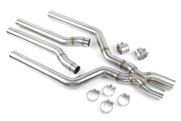 Picture of Dinan 20-23 BMW X5 M/X6 M (F95/F96) High Flow Middle Exhaust - 3.25in - Stainless Steel