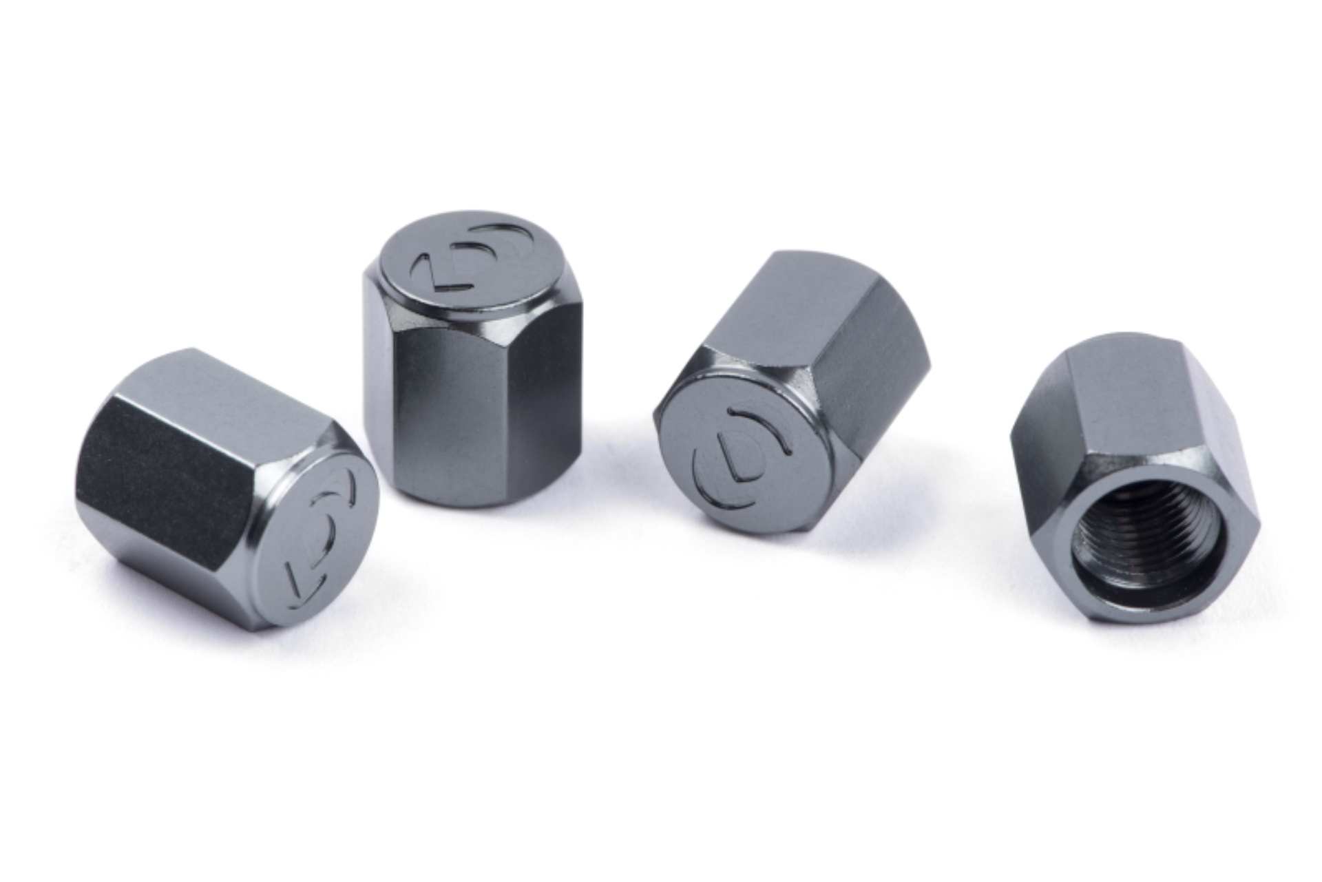 Picture of Dinan Valve Stem Caps - Gunmetal (Set of 4)