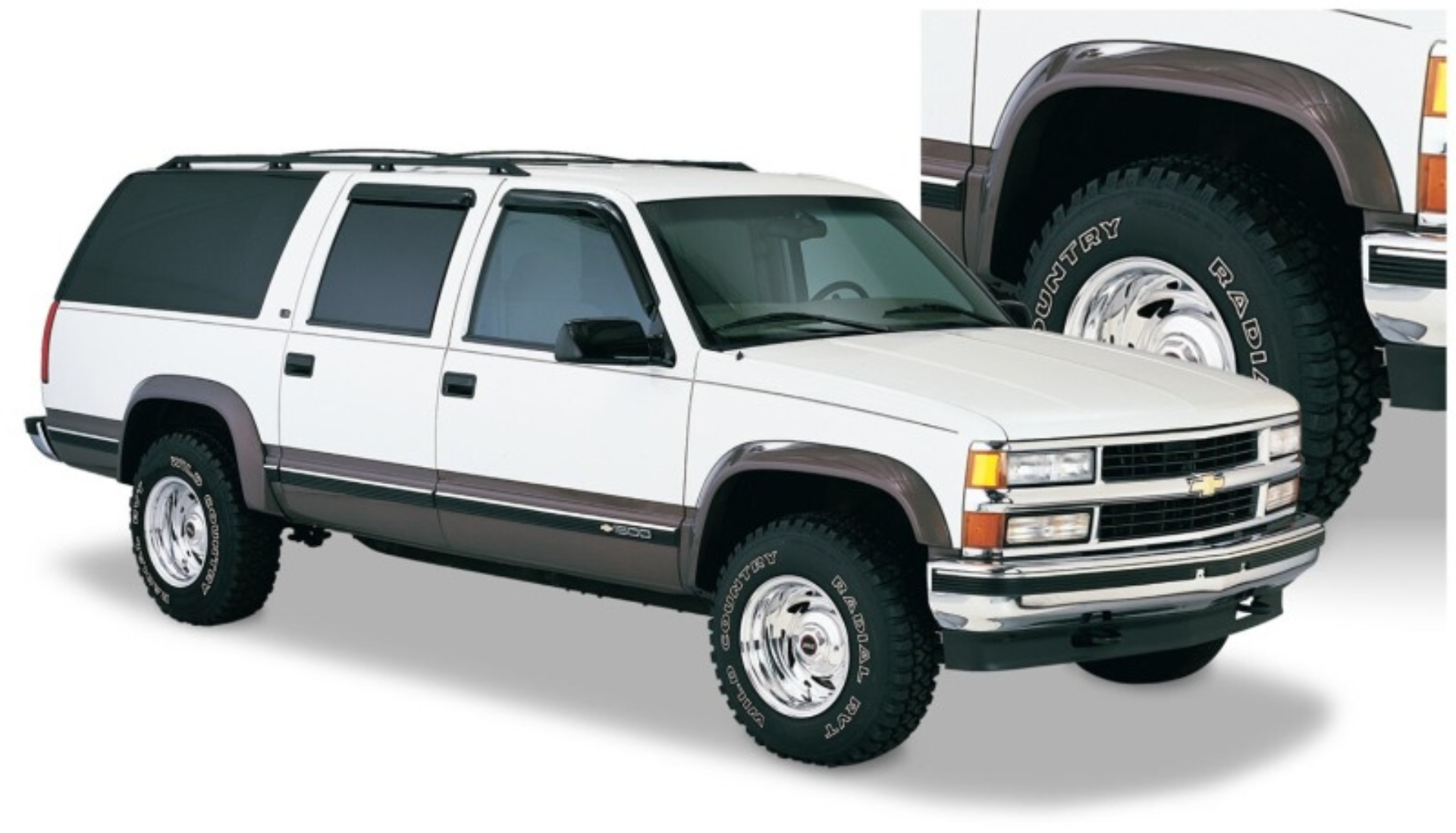 Picture of Husky Liners 92-94 Chevrolet Blazer EAF Style Black Fender Flares - 4pc