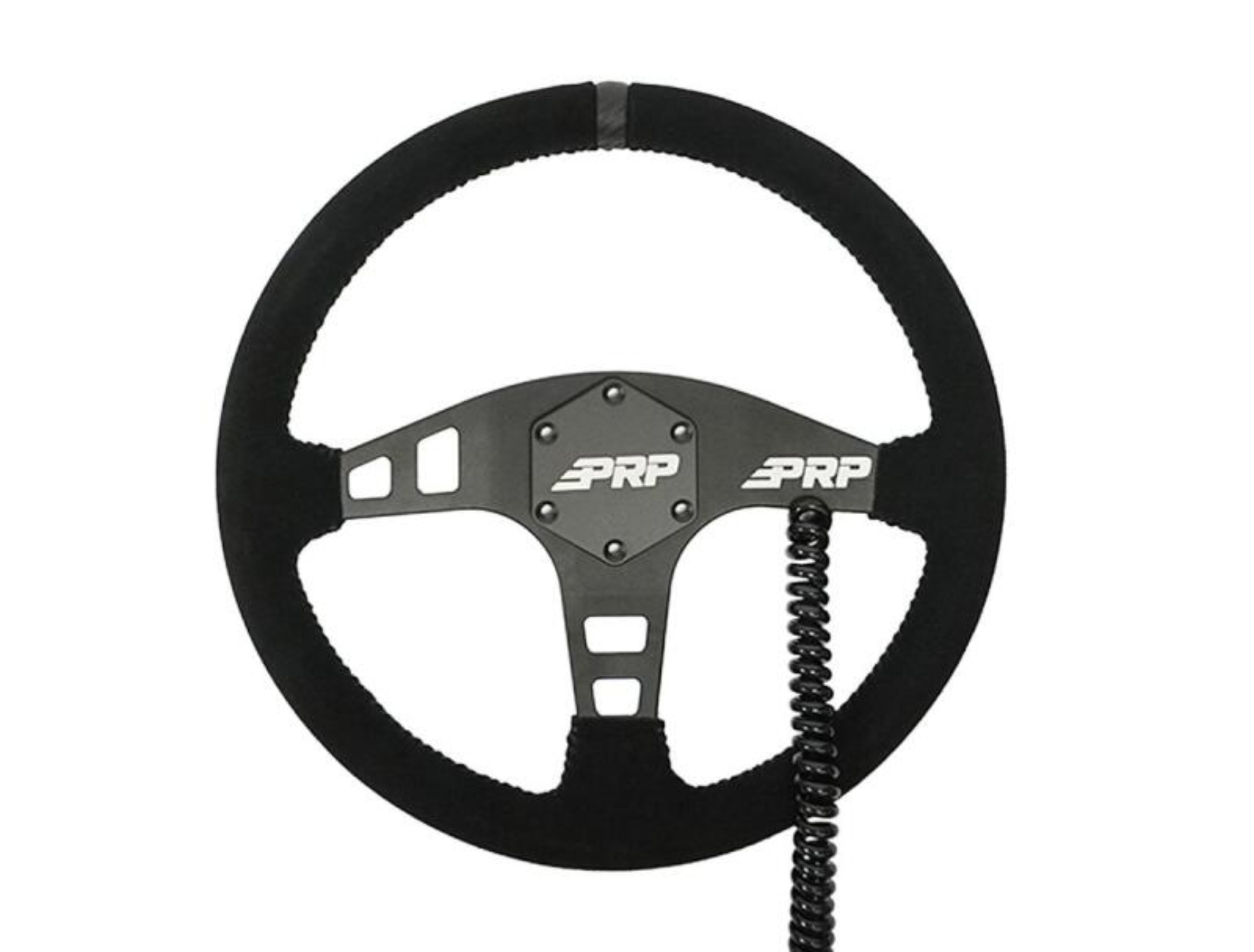 Picture of PRP Heated Flat Suede Steering Wheel - Black