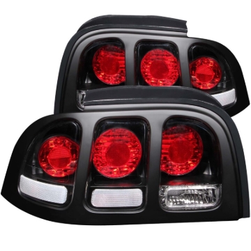 Picture of ANZO 1994-1998 Ford Mustang Taillights Black