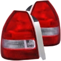 Picture of ANZO 1996-2000 Honda Civic Taillights Red/Clear
