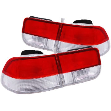Picture of ANZO 1996-2000 Honda Civic Taillights Red/Clear - OEM 4pc