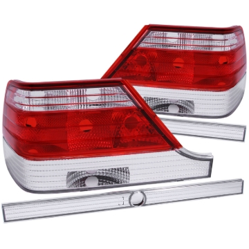Picture of ANZO 1995-1999 Mercedes Benz S Class W140 Taillights Red/Clear