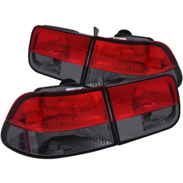 Picture of ANZO 1996-2000 Honda Civic Taillights Red/Smoke