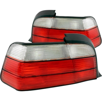 Picture of ANZO 1992-1998 BMW 3 Series E36 Coupe/Convertible Taillights Red/Clear