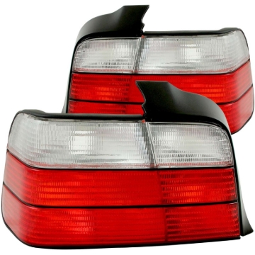 Picture of ANZO 1992-1998 BMW 3 Series E36 Sedan Taillights Red/Clear