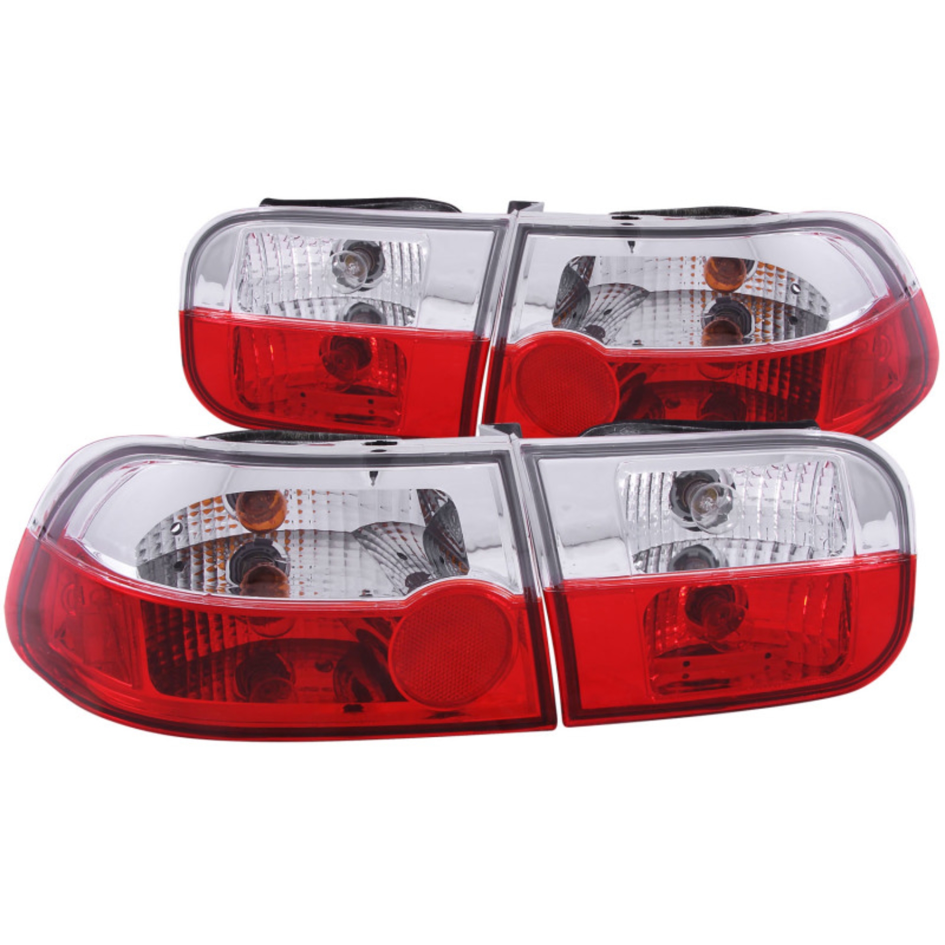 Picture of ANZO 1992-1995 Honda Civic Taillights Red/Clear