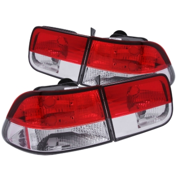 Picture of ANZO 1996-2000 Honda Civic Taillights Red/Clear