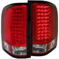 Picture of ANZO 2007-2013 Chevrolet Silverado 1500 LED Taillights Red/Clear