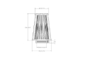Picture of aFe Universal D2 Dura Dry Air Filter - 21-25507V