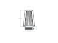 Picture of aFe Universal D2 Dura Dry Air Filter - 21-30003V
