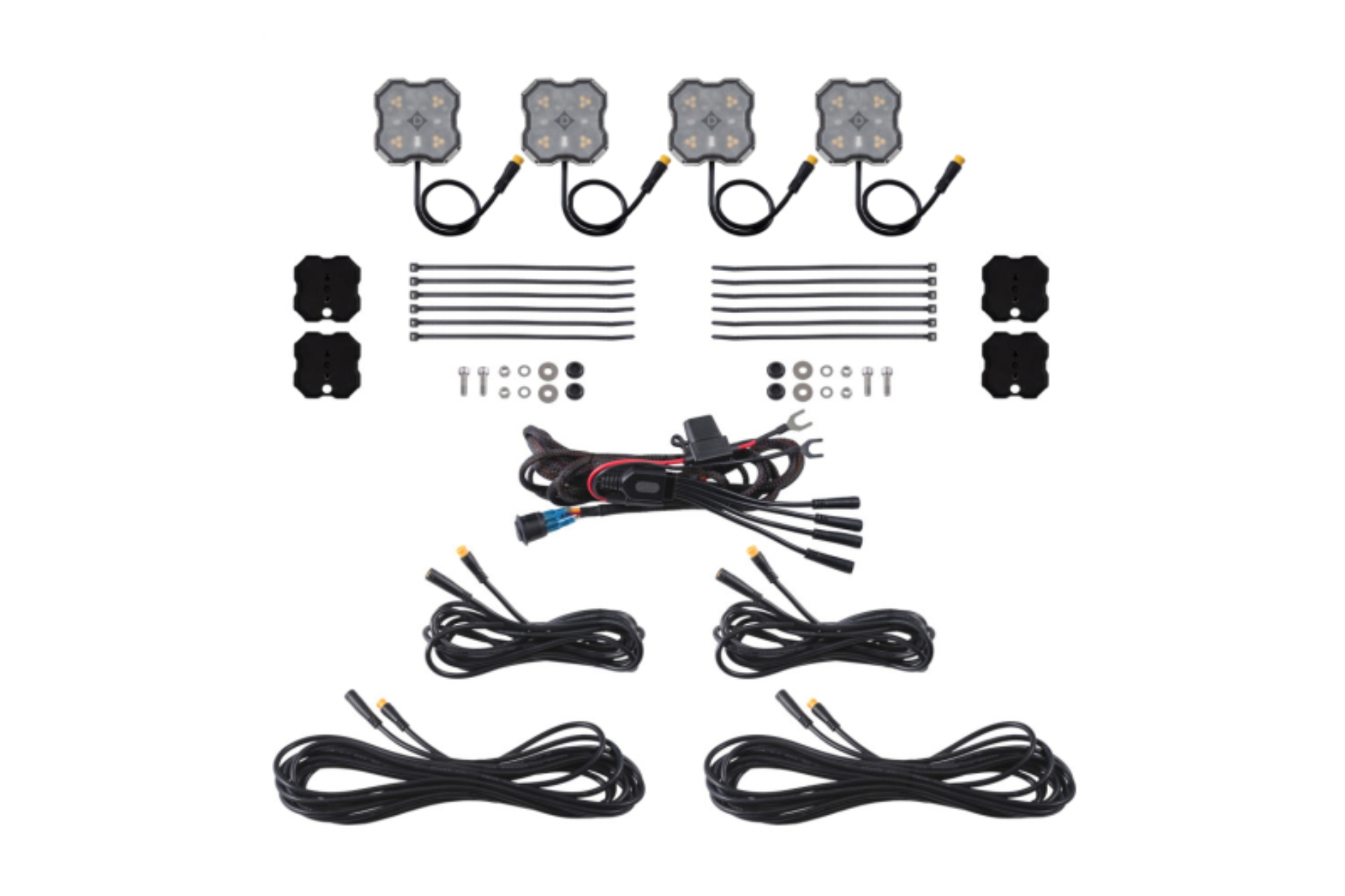 Picture of Diode Dynamics Rock Light - Amber/White - M8 Magnet 4-Pack