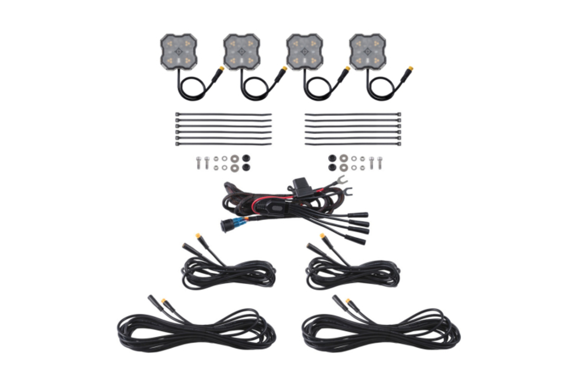 Picture of Diode Dynamics Rock Light - Amber/White - M8 4-Pack