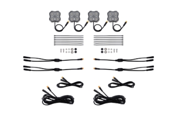Picture of Diode Dynamics Rock Light - Red/White - M8 Add-On 4-Pack