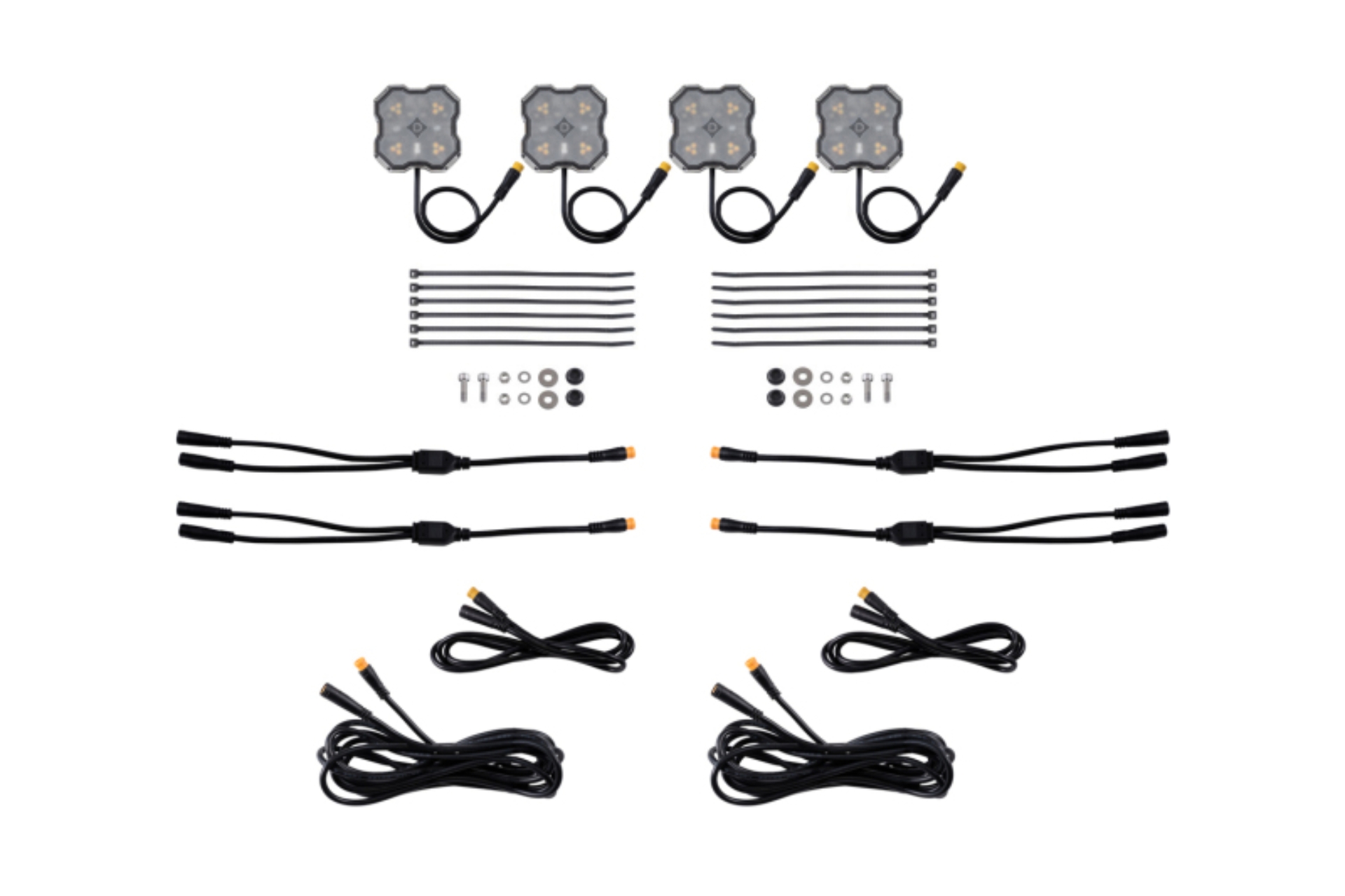 Picture of Diode Dynamics Rock Light - Amber/White- M8 Add-On 4-Pack