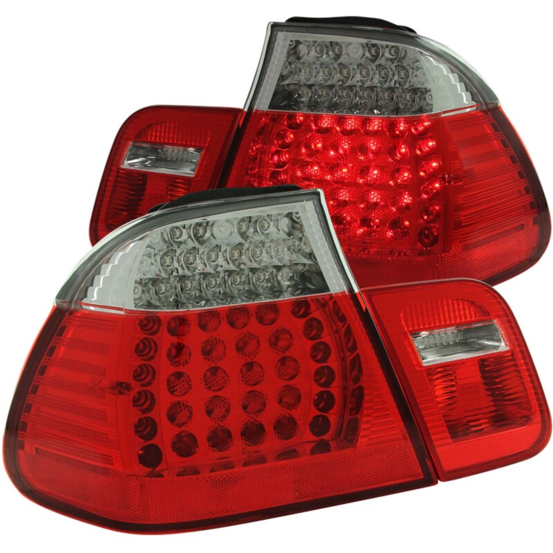 Picture of ANZO 1999-2001 BMW 3 Series E46 LED Taillights Red/Clear 4pc