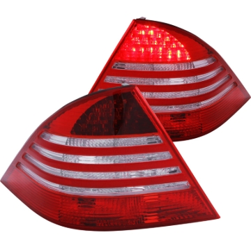 Picture of ANZO 2000-2005 Mercedes Benz S Class W220 LED Taillights Red/Clear