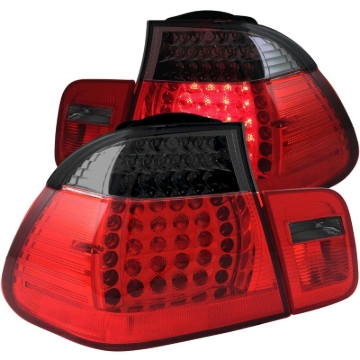 Picture of ANZO 2002-2005 4DR BMW 3 Series E46 LED Taillights Red/Smoke
