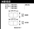 Picture of Hawk Performance Mazda RX-7 D331 DTC-30 Motorsports Brake Pads