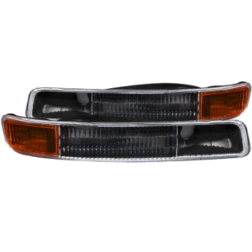 Picture of ANZO 1999-2006 GMC Sierra 1500 Euro Parking Lights Black w/ Amber Reflector