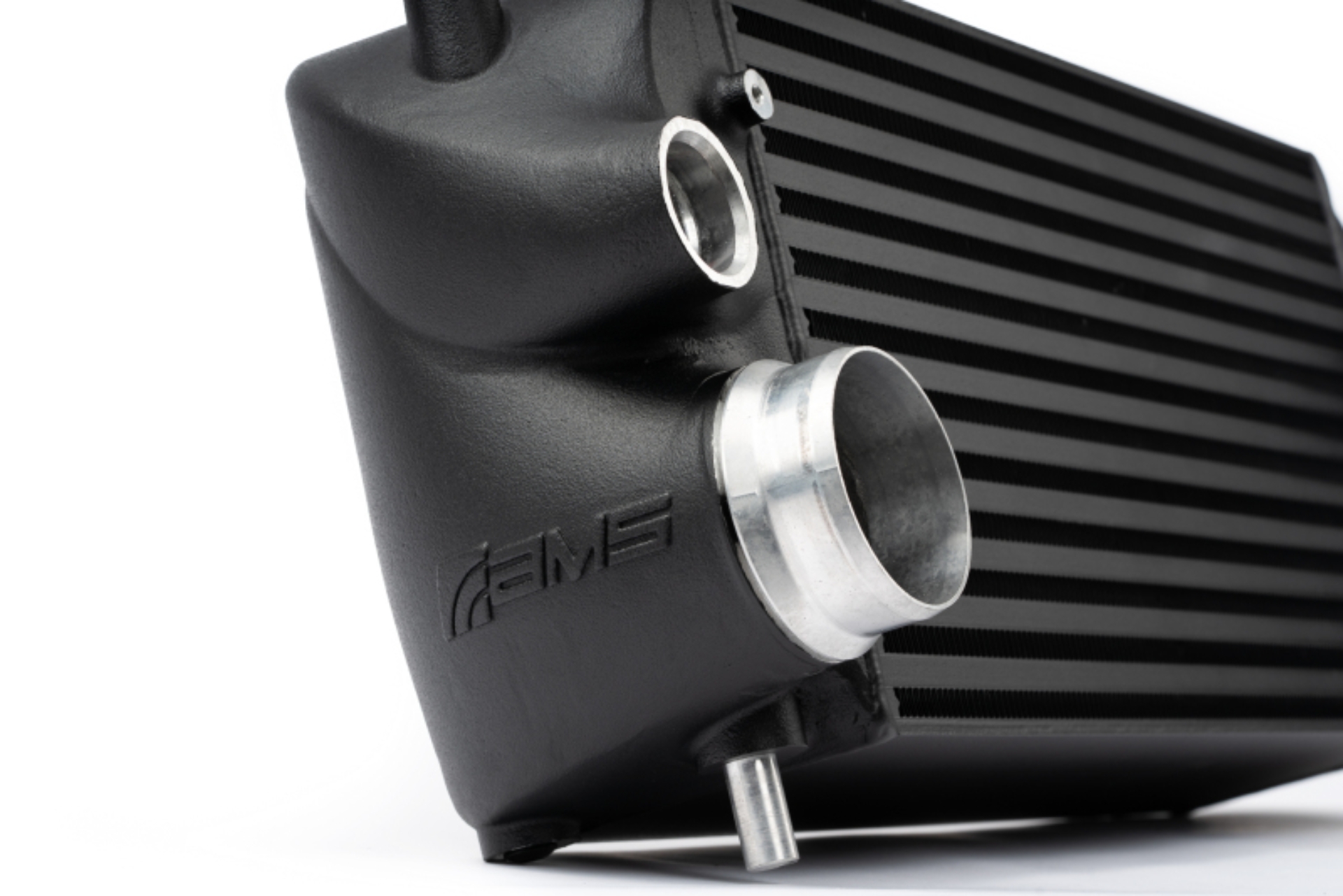 Picture of AMS Performance 2015+ Ford F-150 & Raptor 2.7L/3.5L EcoBoost Stock Loc. Intercooler (Black w/ Logo)
