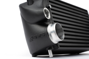 Picture of AMS Performance 2015+ Ford F-150 & Raptor 2.7L/3.5L EcoBoost Stock Loc. Intercooler (Black w/ Logo)