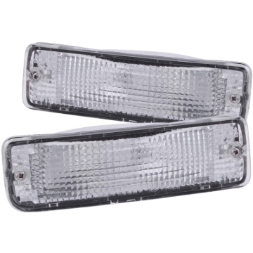 Picture of ANZO 1989-1995 Toyota Pickup Euro Parking Lights Chrome w/ Amber Reflector