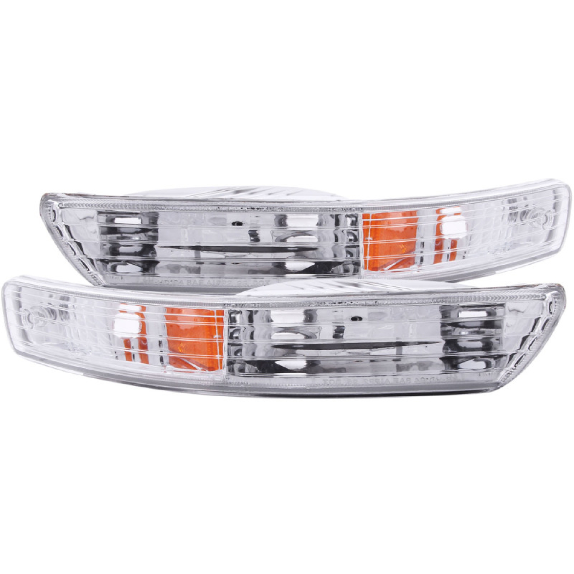Picture of ANZO 1998-2001 Acura Integra Euro Parking Lights Chrome w/ Amber Reflector