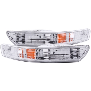 Picture of ANZO 1998-2001 Acura Integra Euro Parking Lights Chrome w/ Amber Reflector