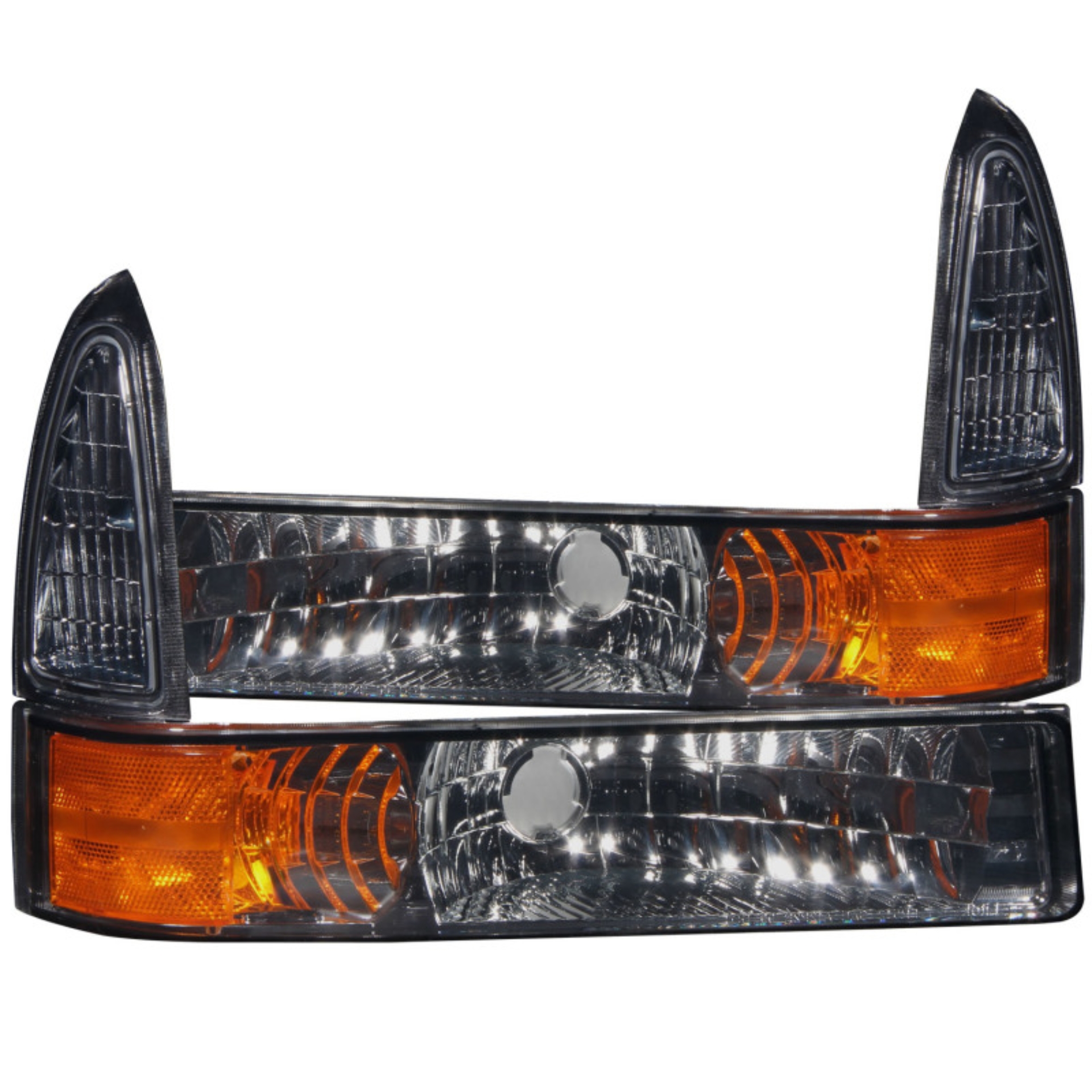 Picture of ANZO 2000-2004 Ford Excursion Euro Parking Lights Smoke w/ Amber Reflector