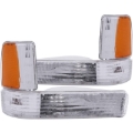 Picture of ANZO 1991-1996 Dodge Dakota Euro Parking Lights Chrome w/ Amber Reflector