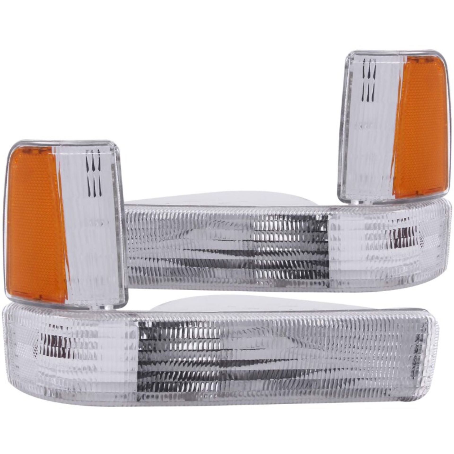 Picture of ANZO 1991-1996 Dodge Dakota Euro Parking Lights Chrome w/ Amber Reflector