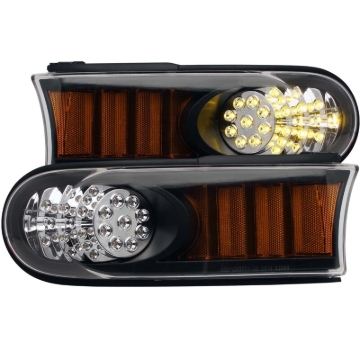 Picture of ANZO 2007-2013 Toyota Fj Cruiser LED Parking Lights Black w/ Amber Reflector