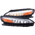 Picture of ANZO 2014-2016 Jeep Cherokee LED Parking Lights Chrome w/ Amber Reflector