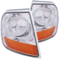 Picture of ANZO Corner Lights 1997-2003 Ford F-150 Harley-Davidson Style Corner Lights Chrome w/ Amber Rflct