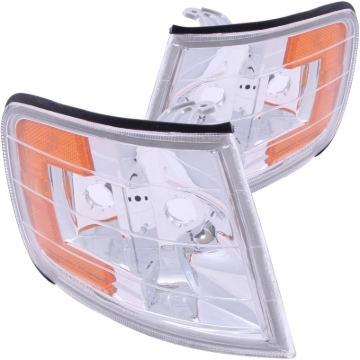 Picture of ANZO Corner Lights 1994-1997 Honda Accord Euro Corner Lights Chrome w/ Amber Reflector