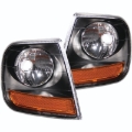 Picture of ANZO Corner Lights 1997-2003 Ford F-150 Harley-Davidson Style Corner Lights Black w/ Amber Reflector