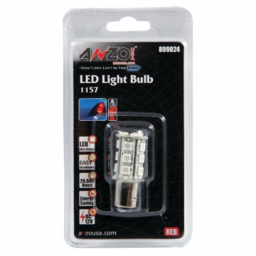 Picture of ANZO LED Bulbs Universal LED 1157 Red - 18 LEDs 1 3/4in Tall